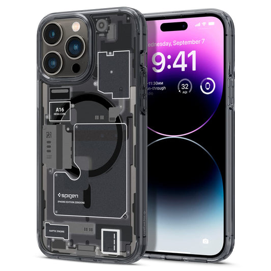 Spigen Ultra Hybrid MagFit Direct Digital Printing Case for iPhone 16 Pro Max [Custom Design][Compatible with Magsafe] - Zero One Black