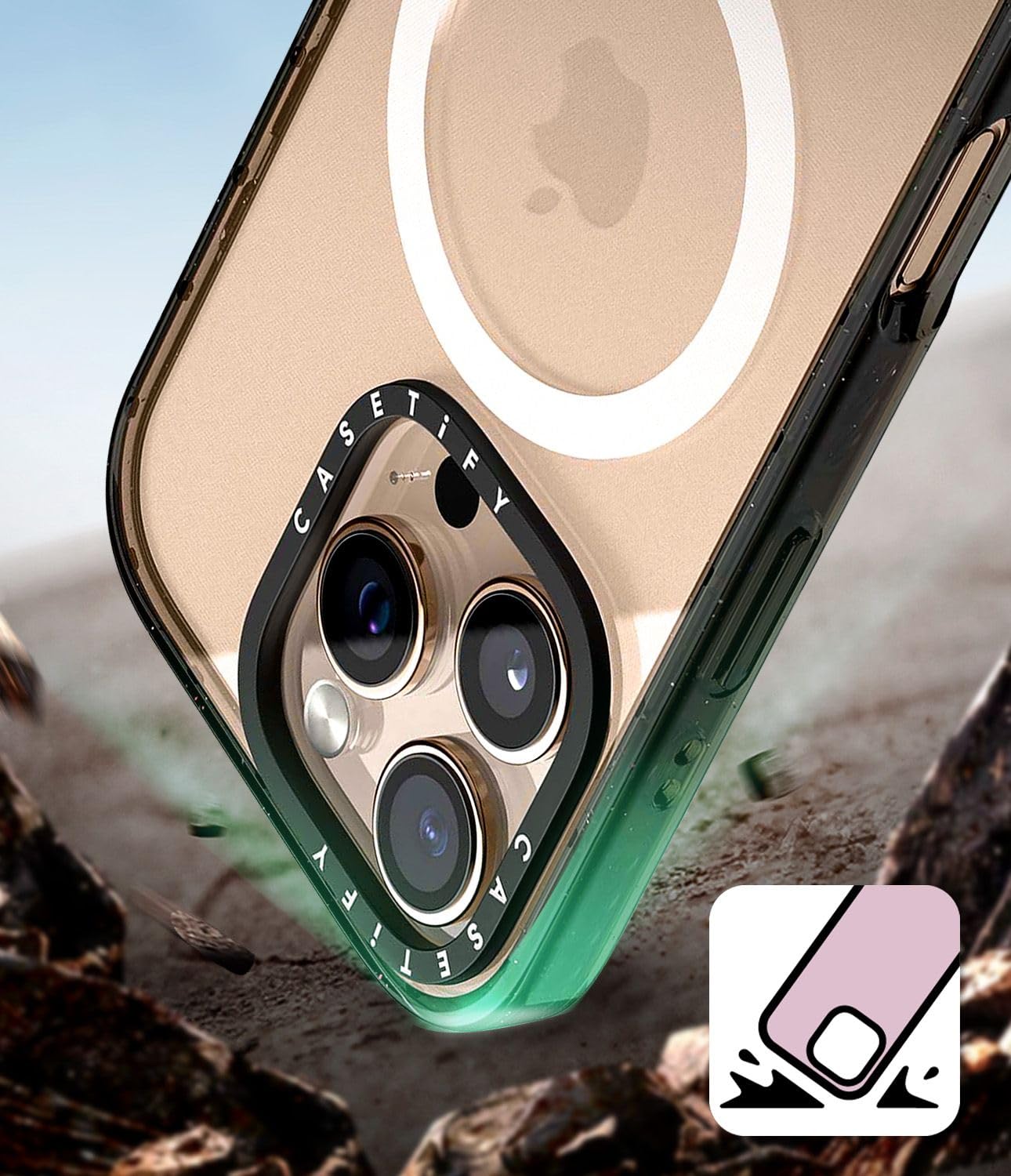 CASETiFY Impact iPhone 15 Pro Case [4X Military Grade Drop Tested / 8.2ft Drop Protection/Compatible with Magsafe] - Cotton Candy